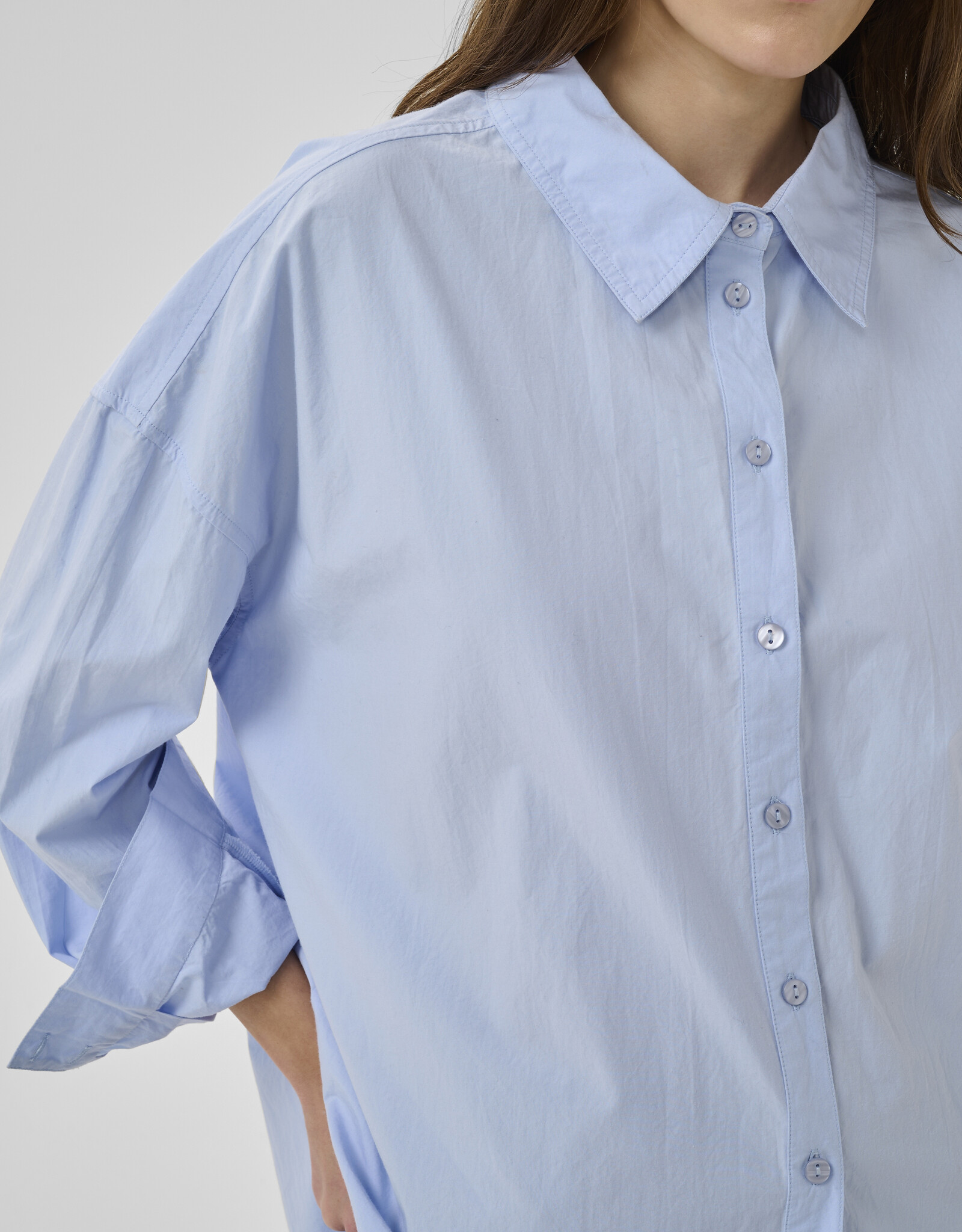 My Essential Wardrobe Vilda Sunna Boxy Shirt Cashmere Blue