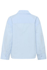 My Essential Wardrobe Sunna Boxy Short Shirt Cashmere Blue