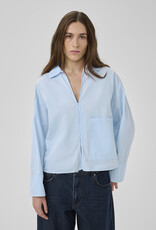 My Essential Wardrobe Sunna Boxy Short Shirt Cashmere Blue