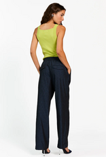Aaiko Esila Pinstripe Trousers Night Blue