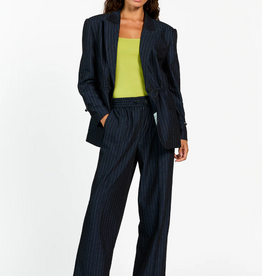Aaiko Esila Pinstripe Trousers Night Blue