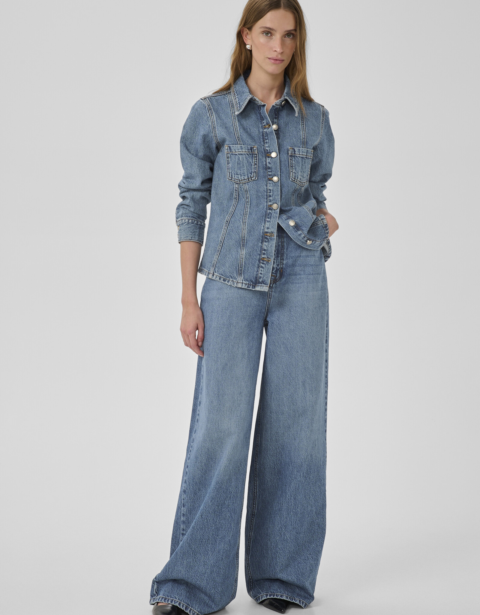 My Essential Wardrobe Jessie 139 Low Crotch X-Wide Medium Blue L31