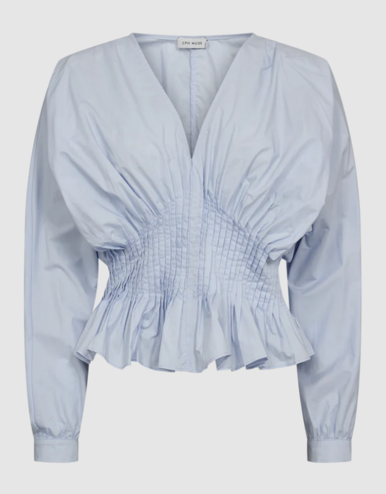 Cph Muse 207362 Poplin Jacquard Blouse Heather