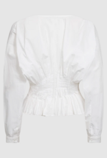 Cph Muse 207362 Poplin Jacquard Blouse Bright White