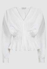 Cph Muse 207362 Poplin Jacquard Blouse Bright White