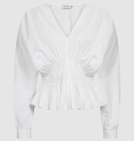 Cph Muse 207362 Poplin Jacquard Blouse Bright White