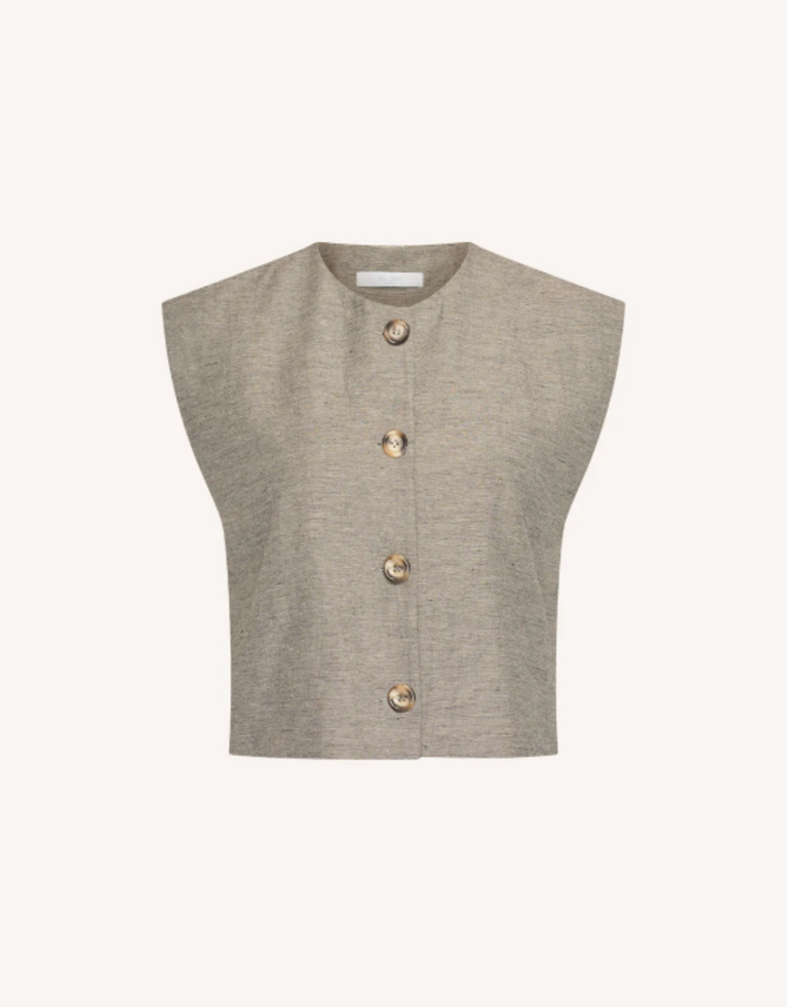 By Bar Nori Melange Gilet Charcoal Melee