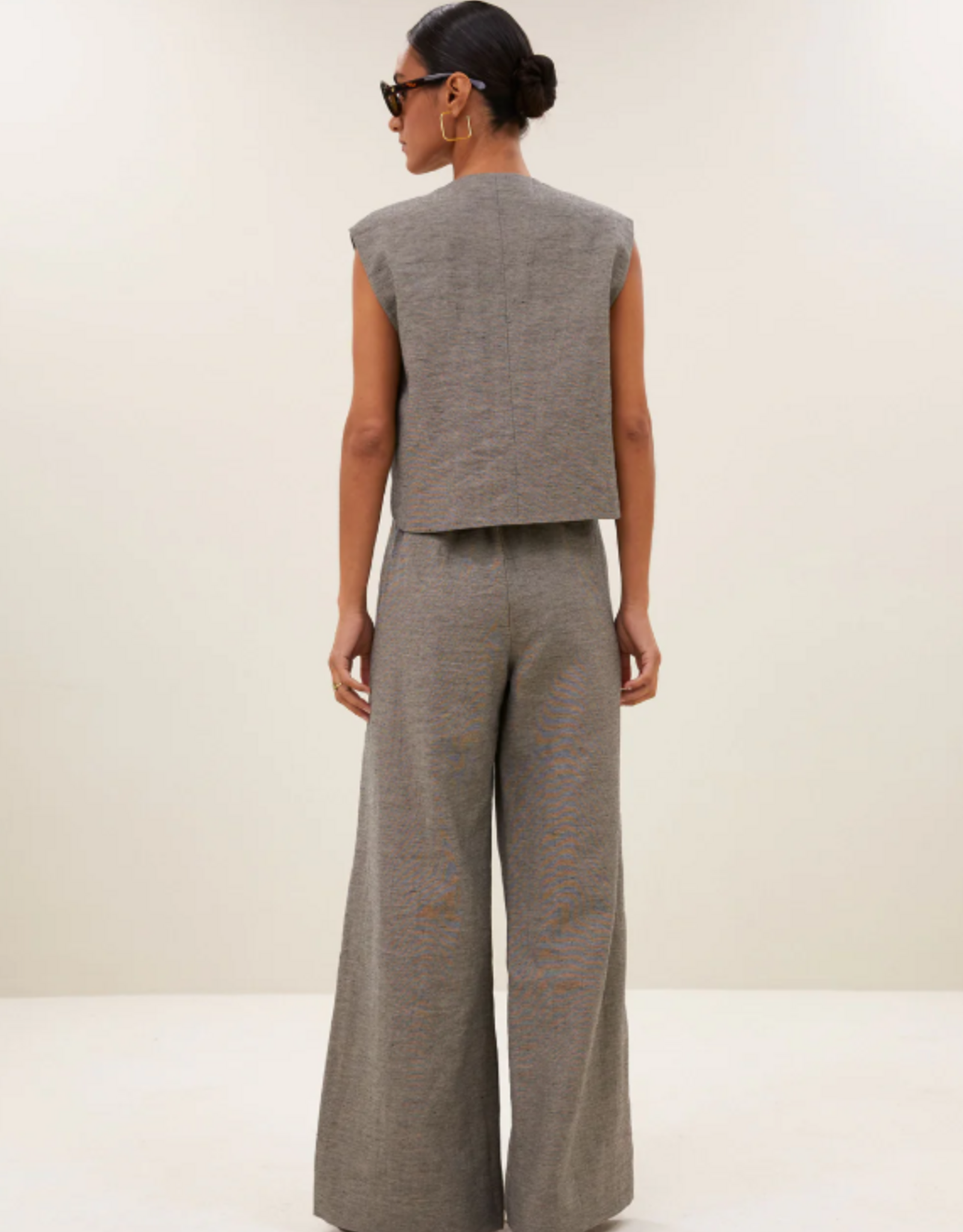 By Bar Nori Melange Gilet Charcoal Melee