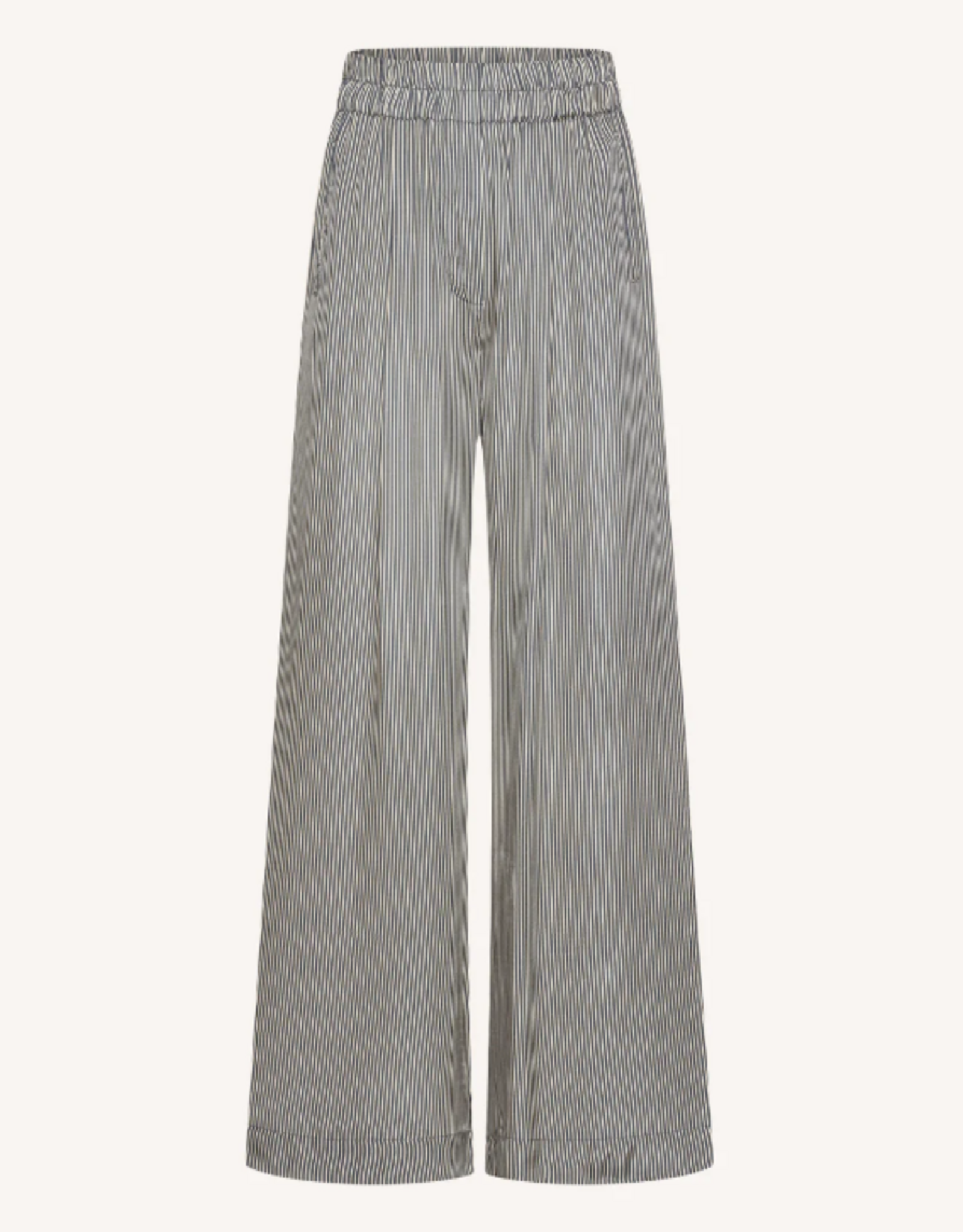 By Bar Benji Silky Stripe Pants Jet Black