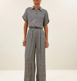 By Bar Benji Silky Stripe Pants Jet Black