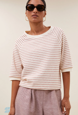 By Bar Neva Heavy Jersey Stripe Top Sunset Rose