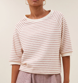 By Bar Neva Heavy Jersey Stripe Top Sunset Rose