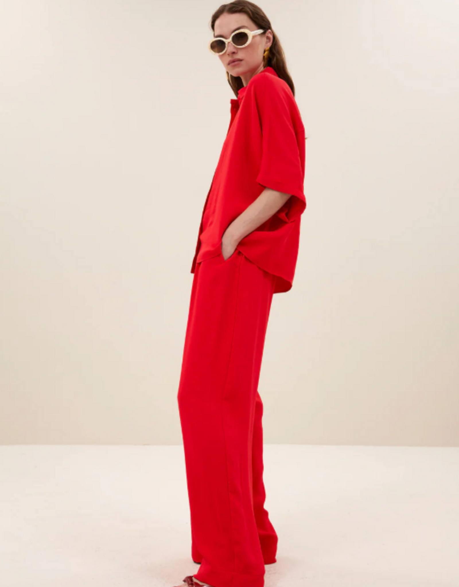 By Bar Sunny Satin Stripe Blouse Lollipop