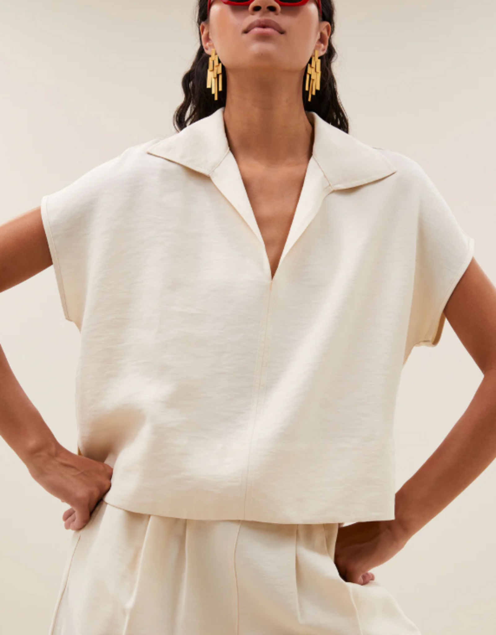 By Bar Zia Blouse Cream