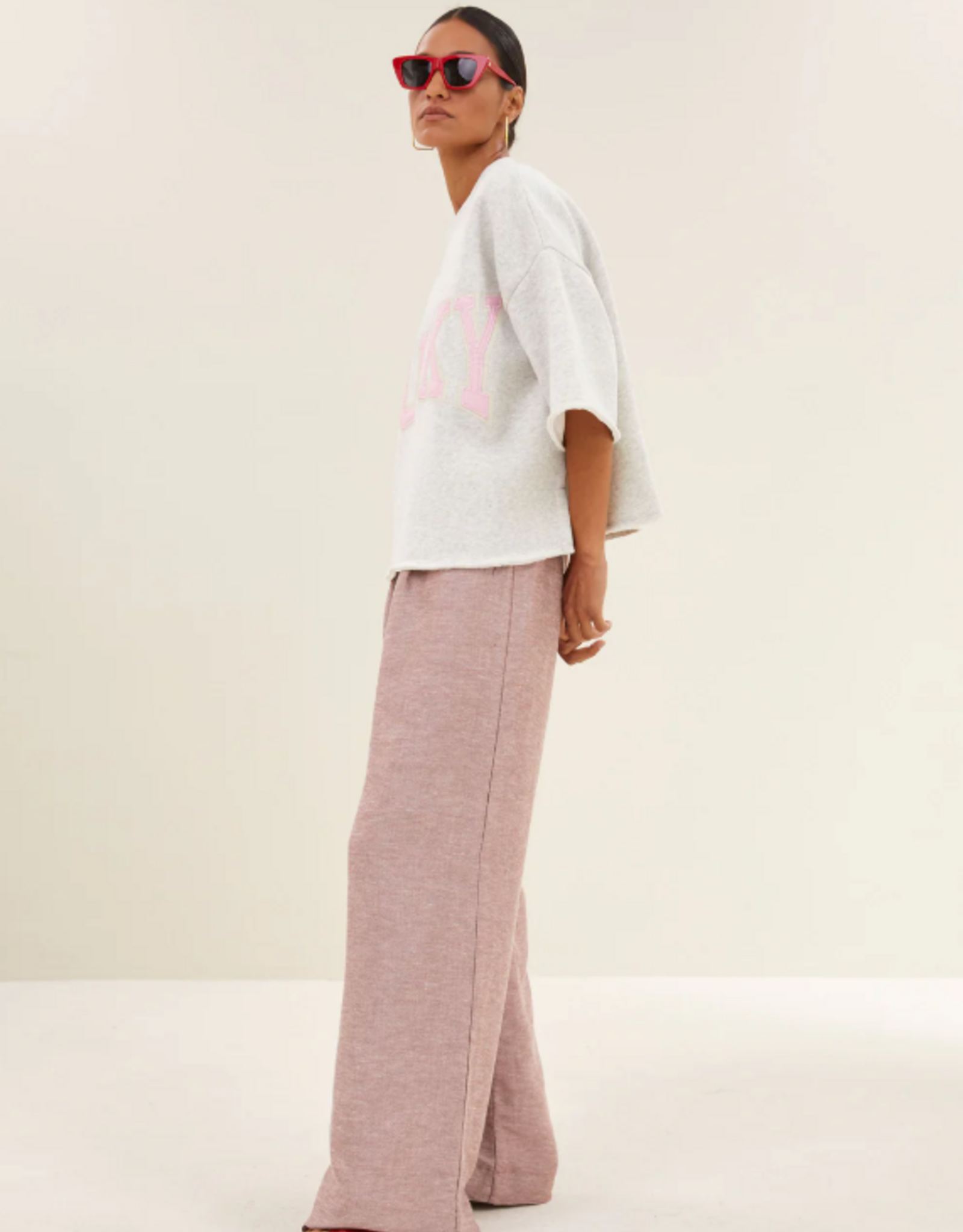 By Bar Willow Lucky Top Light Grey Melee