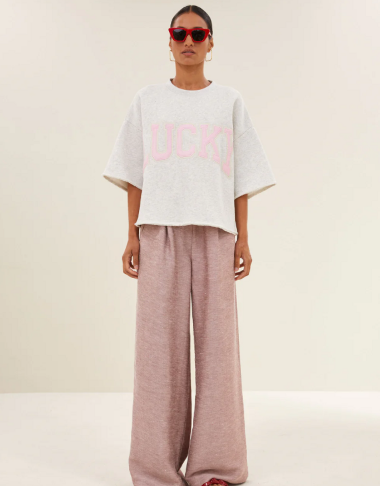 By Bar Willow Lucky Top Light Grey Melee