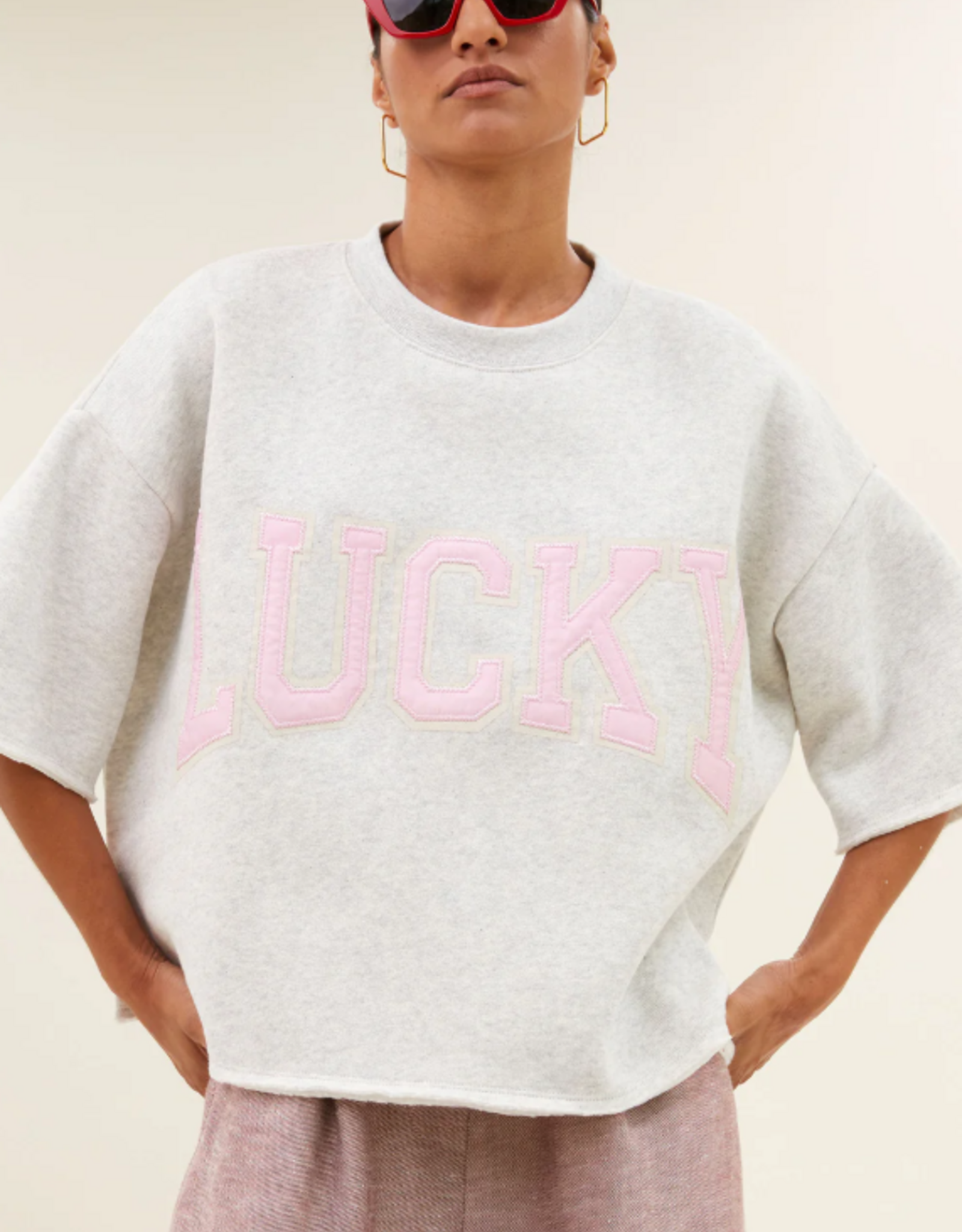 By Bar Willow Lucky Top Light Grey Melee