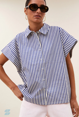 By Bar Pixie Blue Stripe Blouse Dark Blue