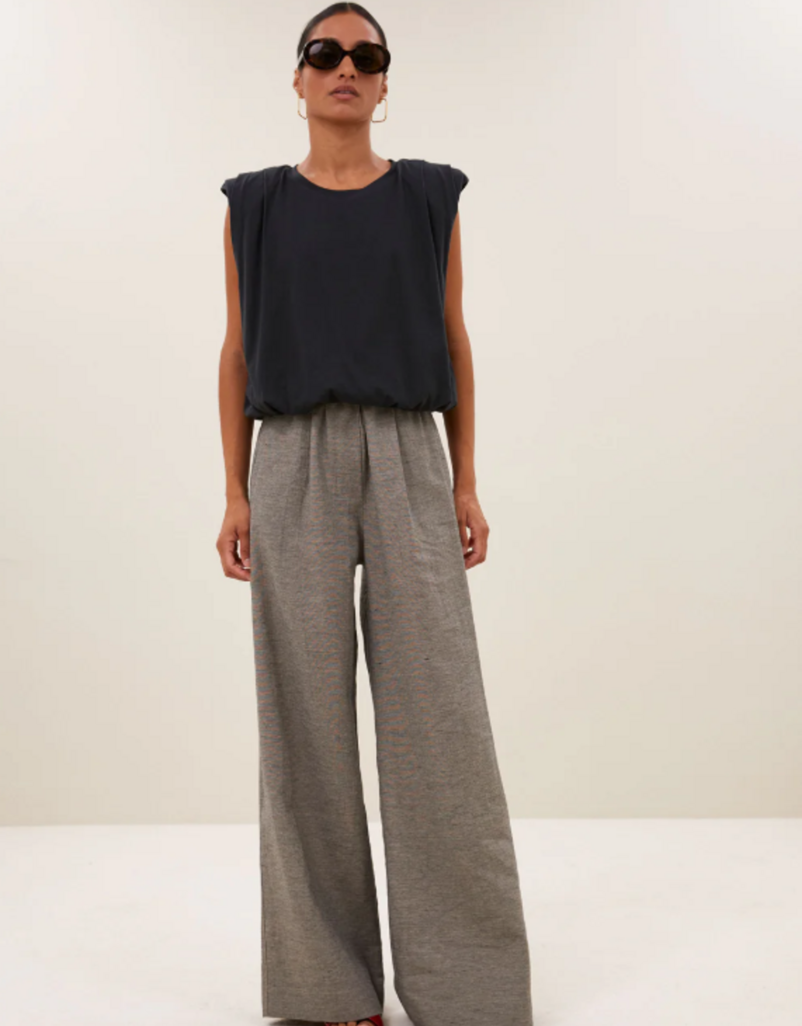 By Bar Nilou Jersey Top Jet Black