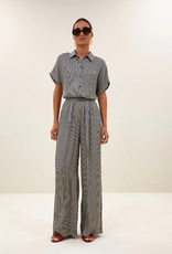 By Bar Barley Silky Stripe Blouse Jet Black