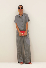 By Bar Barley Silky Stripe Blouse Jet Black