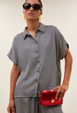 By Bar Barley Silky Stripe Blouse Jet Black