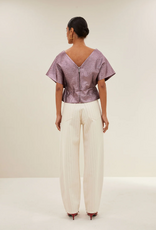 By Bar Simone Metallic Top Dusty Lilac