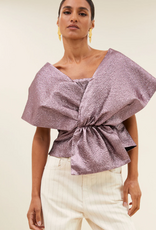 By Bar Simone Metallic Top Dusty Lilac
