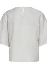 Co'Couture Conny Drape SS Blouse White
