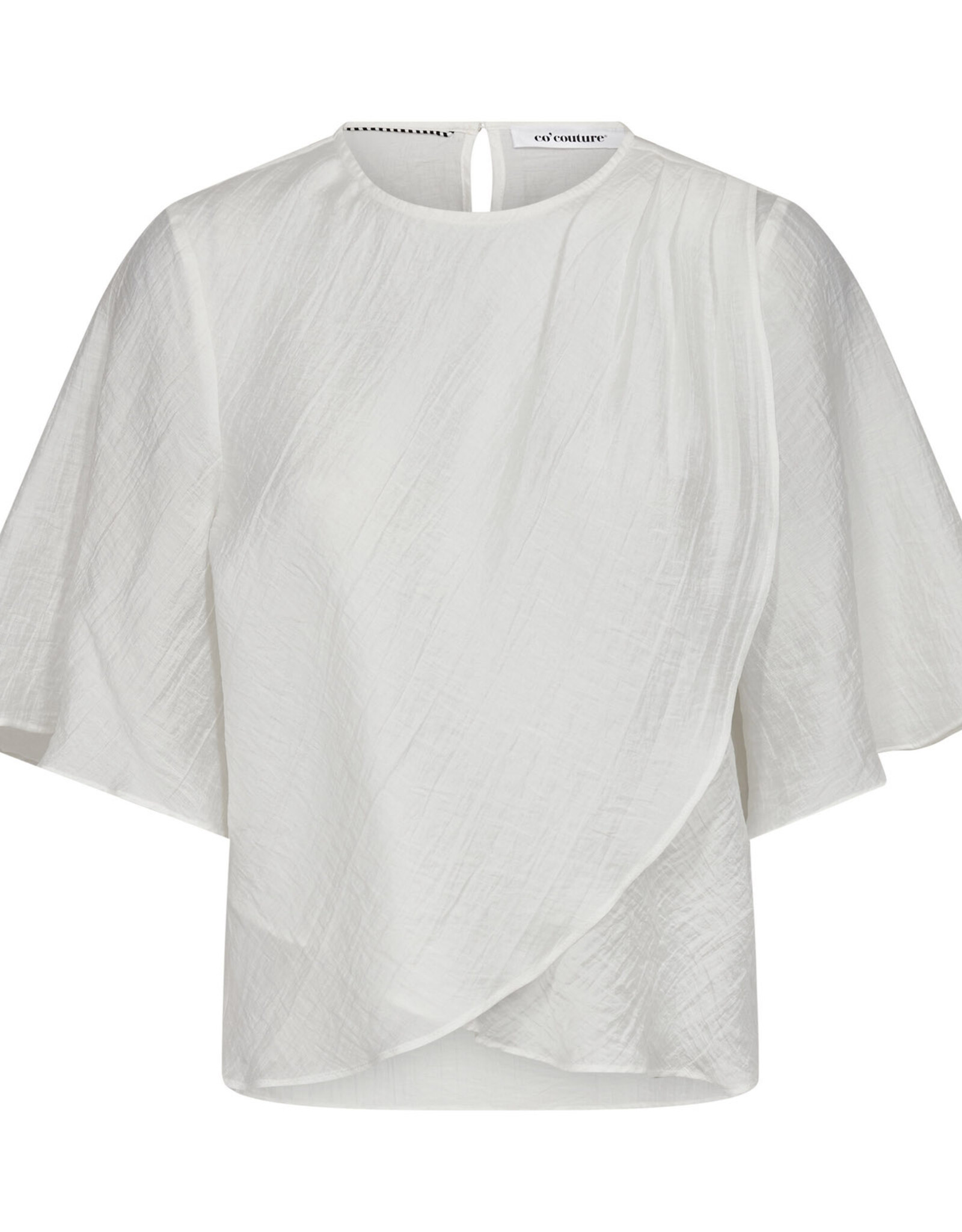 Co'Couture Conny Drape SS Blouse White