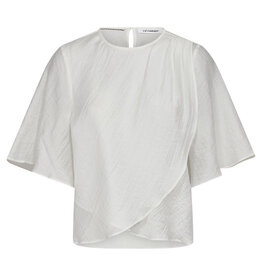 Co'Couture Conny Drape SS Blouse White
