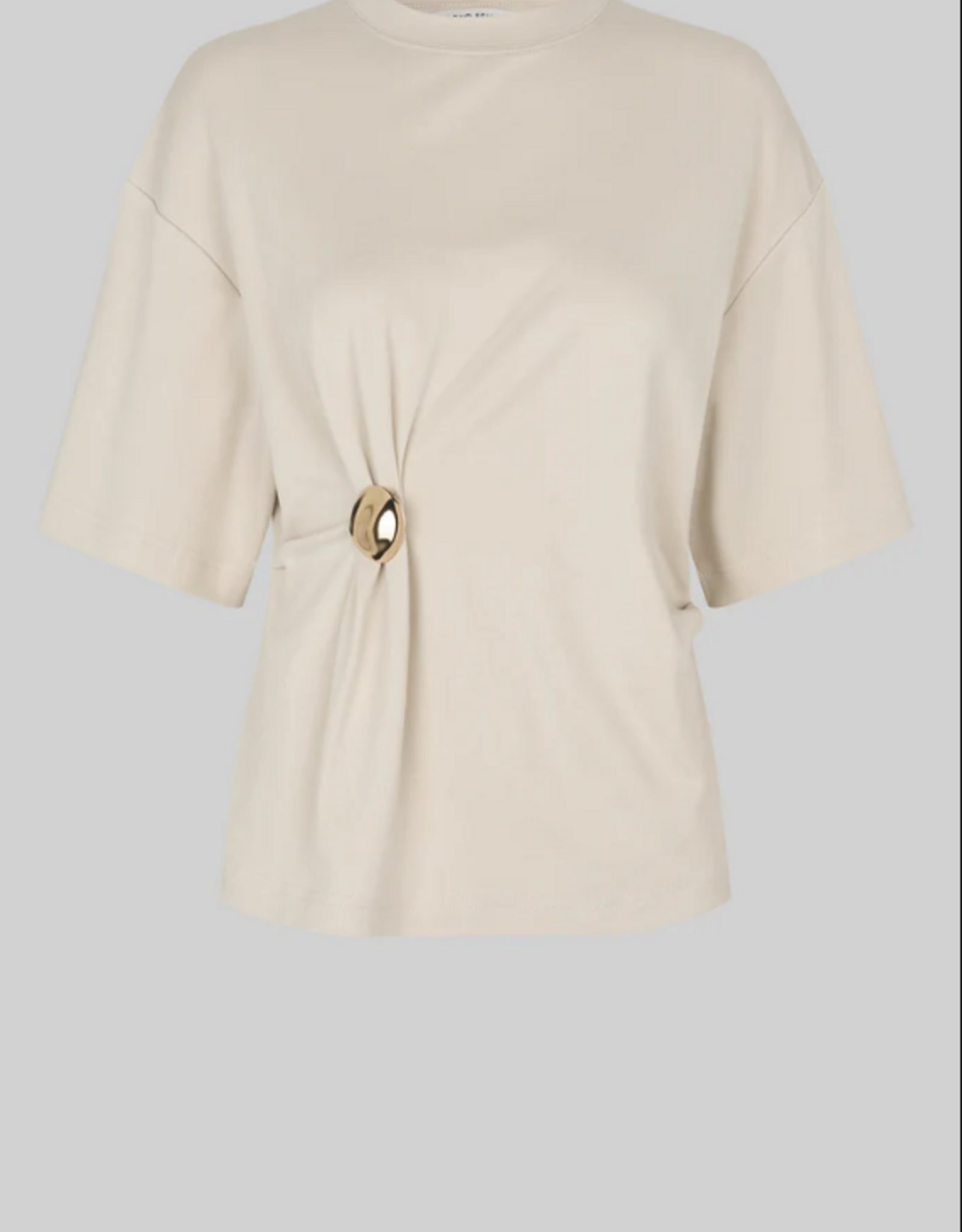Second Female Enora Brooche Tee Soft Beige