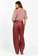 Aaiko Veronne Stripe Tie Blouse Pomegranate