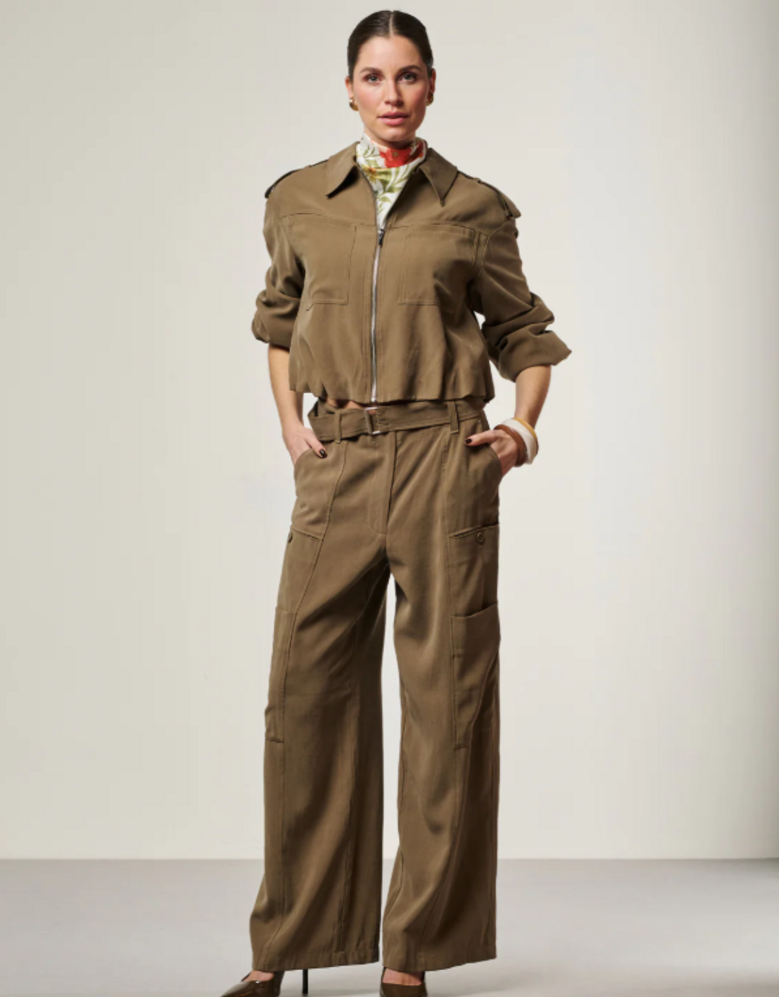 Aaiko River Trousers Bronze Green