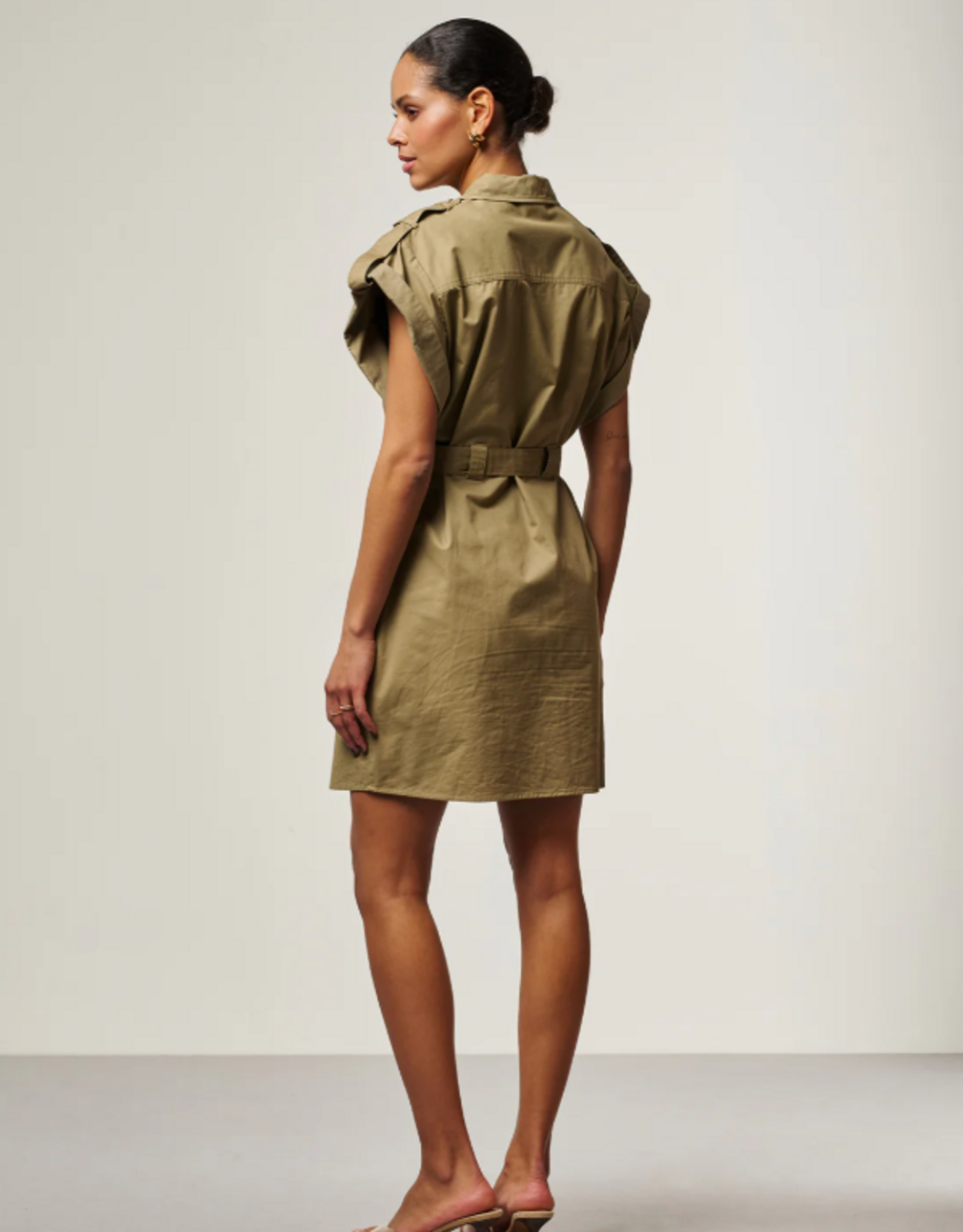 Aaiko Joyce Dress Light Khaki