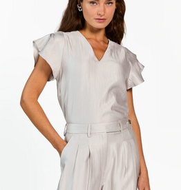 Aaiko Minny Shimmery Top Silver
