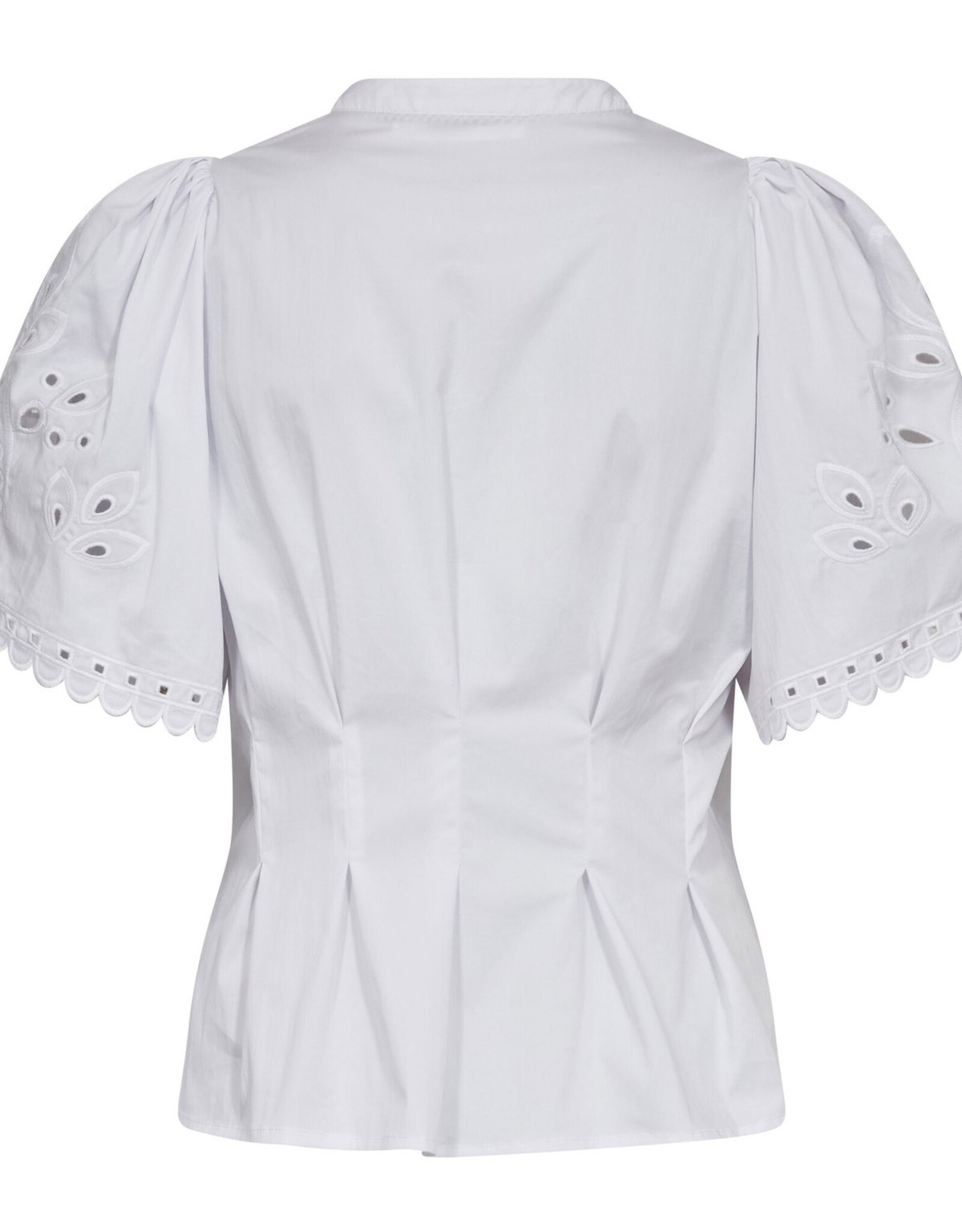 Co'Couture Poppy Emb SS V-Shirt White