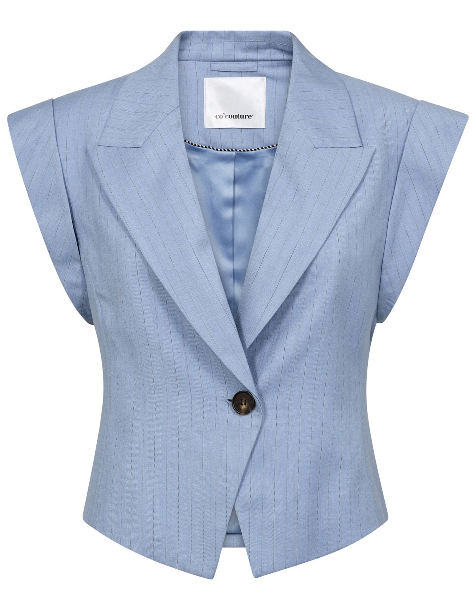 Co'Couture Kiana Pin Vest Pale Blue