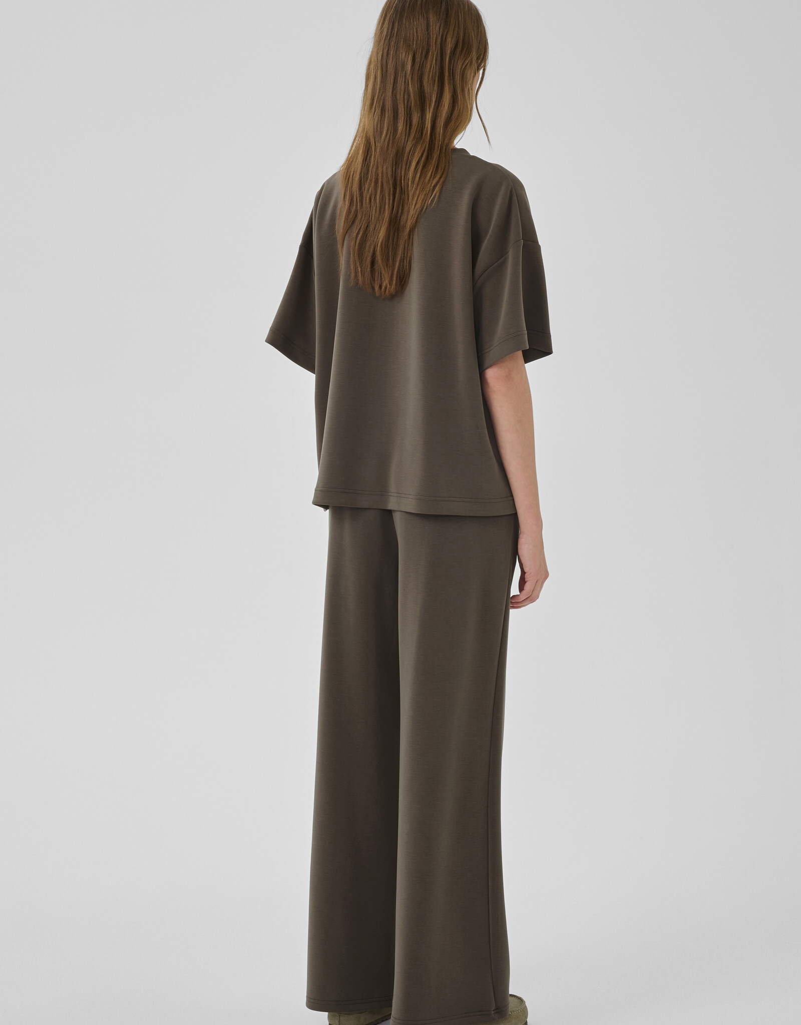 My Essential Wardrobe Helle Wide Pant Long Major Brown