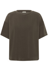My Essential Wardrobe Helle EMB Boxy Tee Major Brown