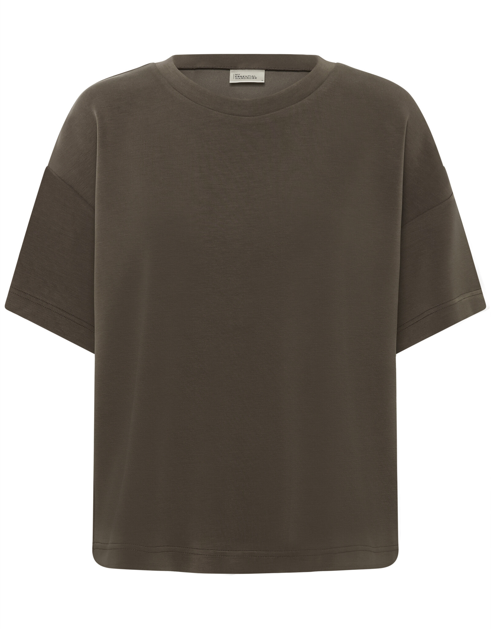 My Essential Wardrobe Helle EMB Boxy Tee Major Brown