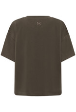 My Essential Wardrobe Helle EMB Boxy Tee Major Brown