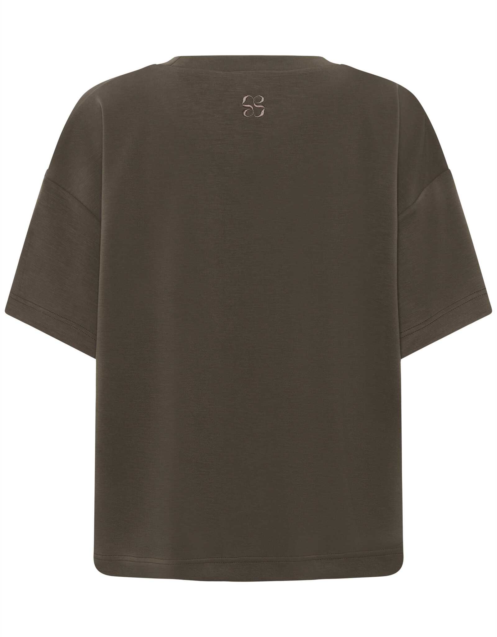 My Essential Wardrobe Helle EMB Boxy Tee Major Brown