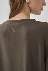 My Essential Wardrobe Helle EMB Boxy Tee Major Brown