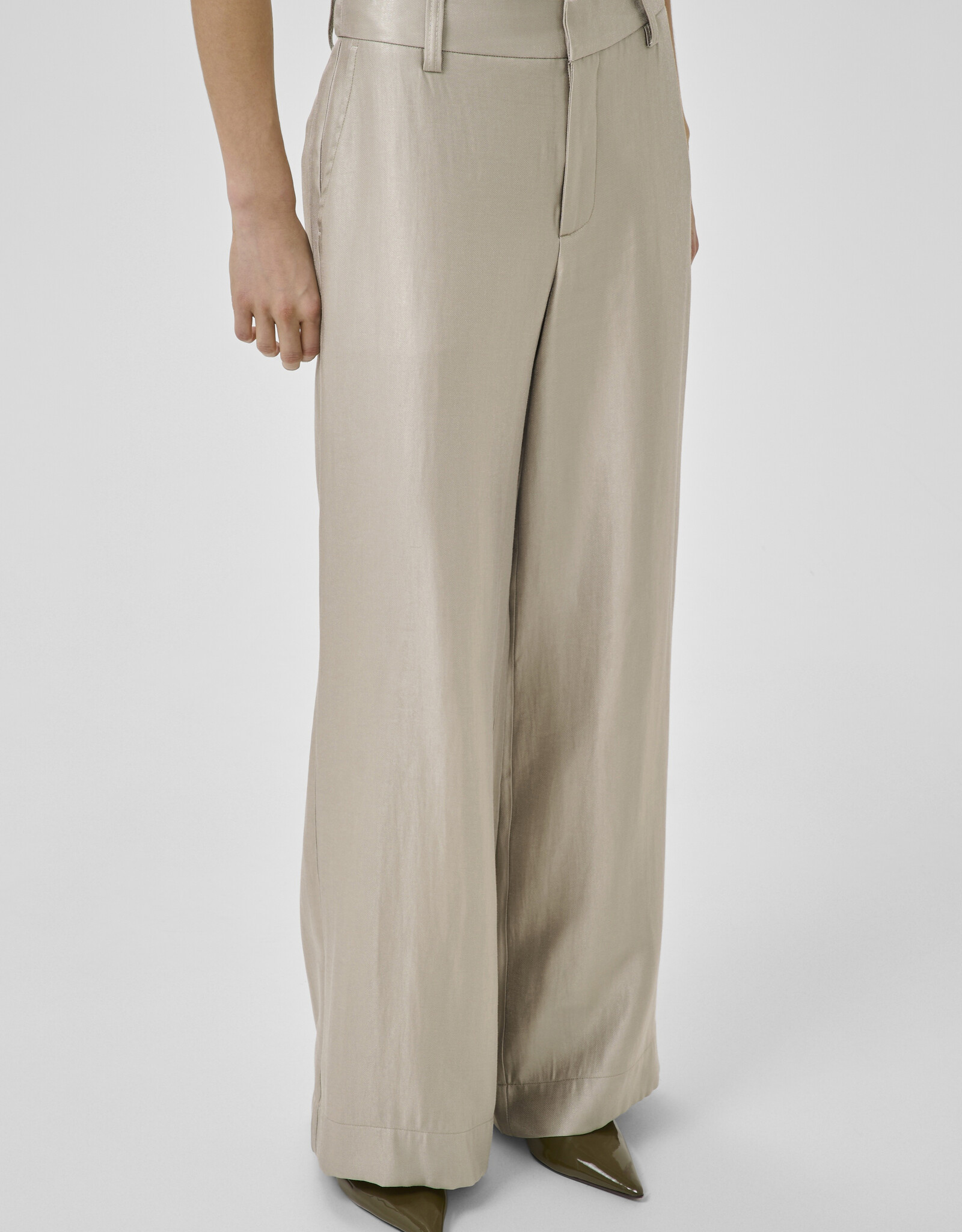 My Essential Wardrobe Shine Wide Pant Long Moonstruck