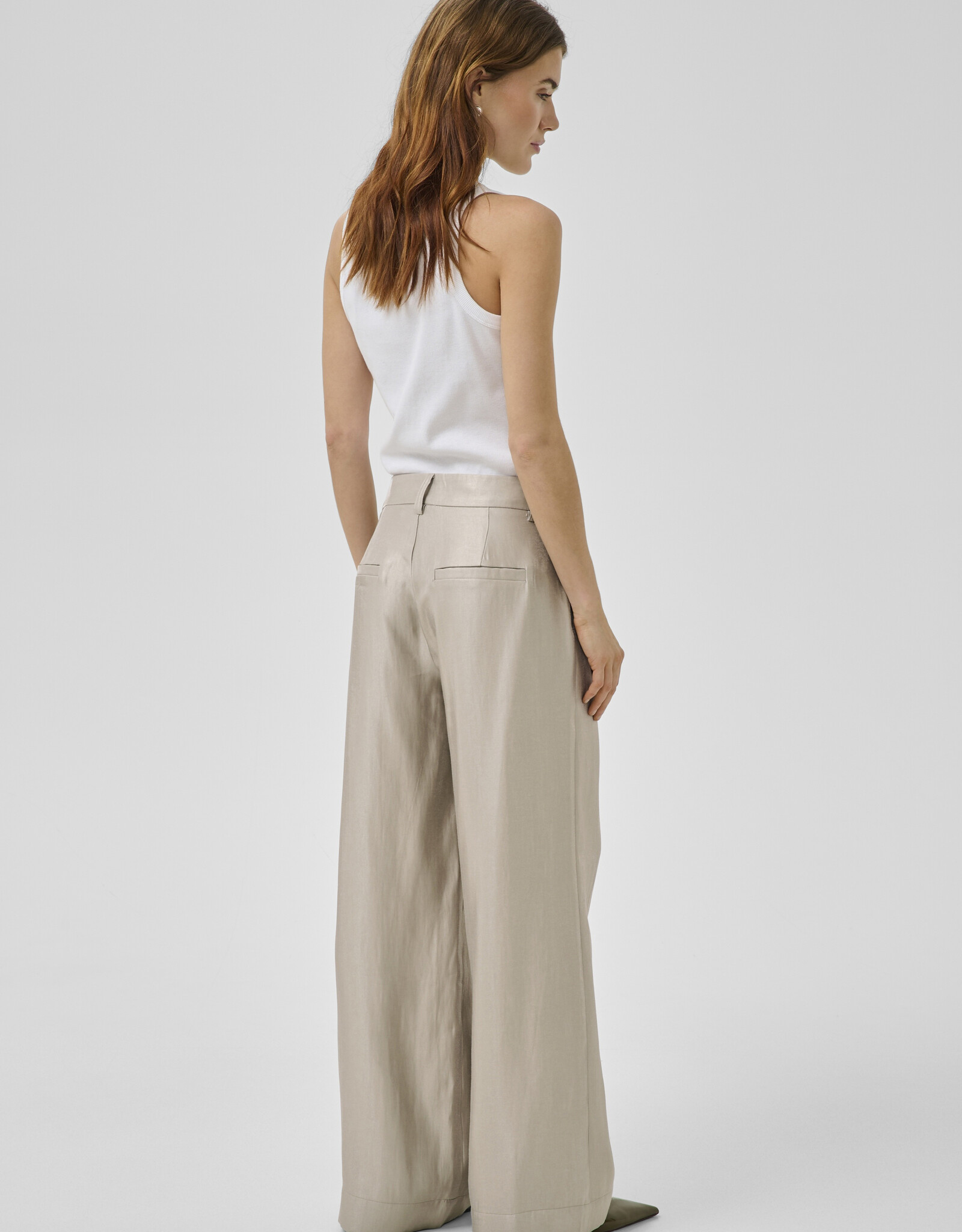 My Essential Wardrobe Shine Wide Pant Long Moonstruck