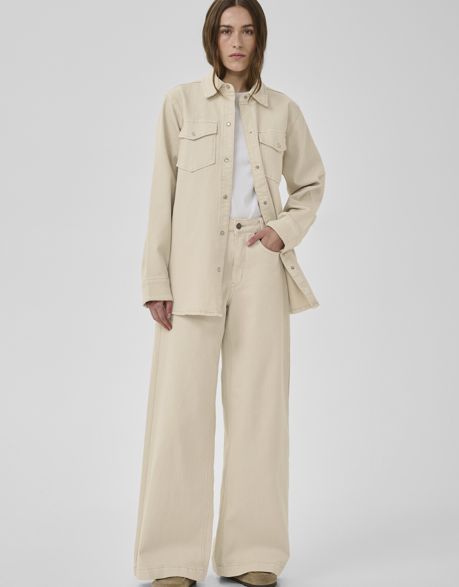 My Essential Wardrobe Dango 157 High X-Wide Oatmeal L34