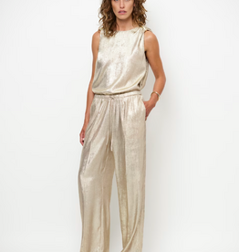 Dante 6 Ido Metallic Effect Pants Porcelain Beige