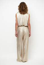 Dante 6 Ido Metallic Effect Pants Porcelain Beige