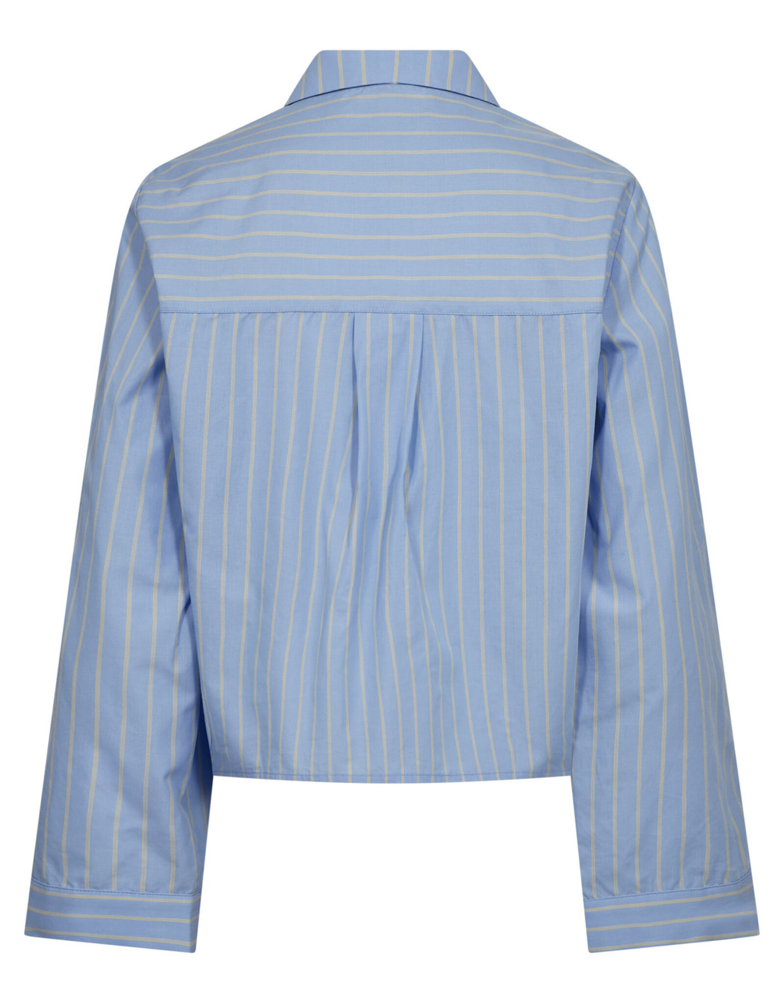 Co'Couture Simo Stripe Button Shirt Pale Blue